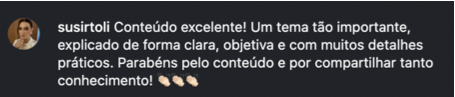 Depoimento real de @susirtoli no Instagram